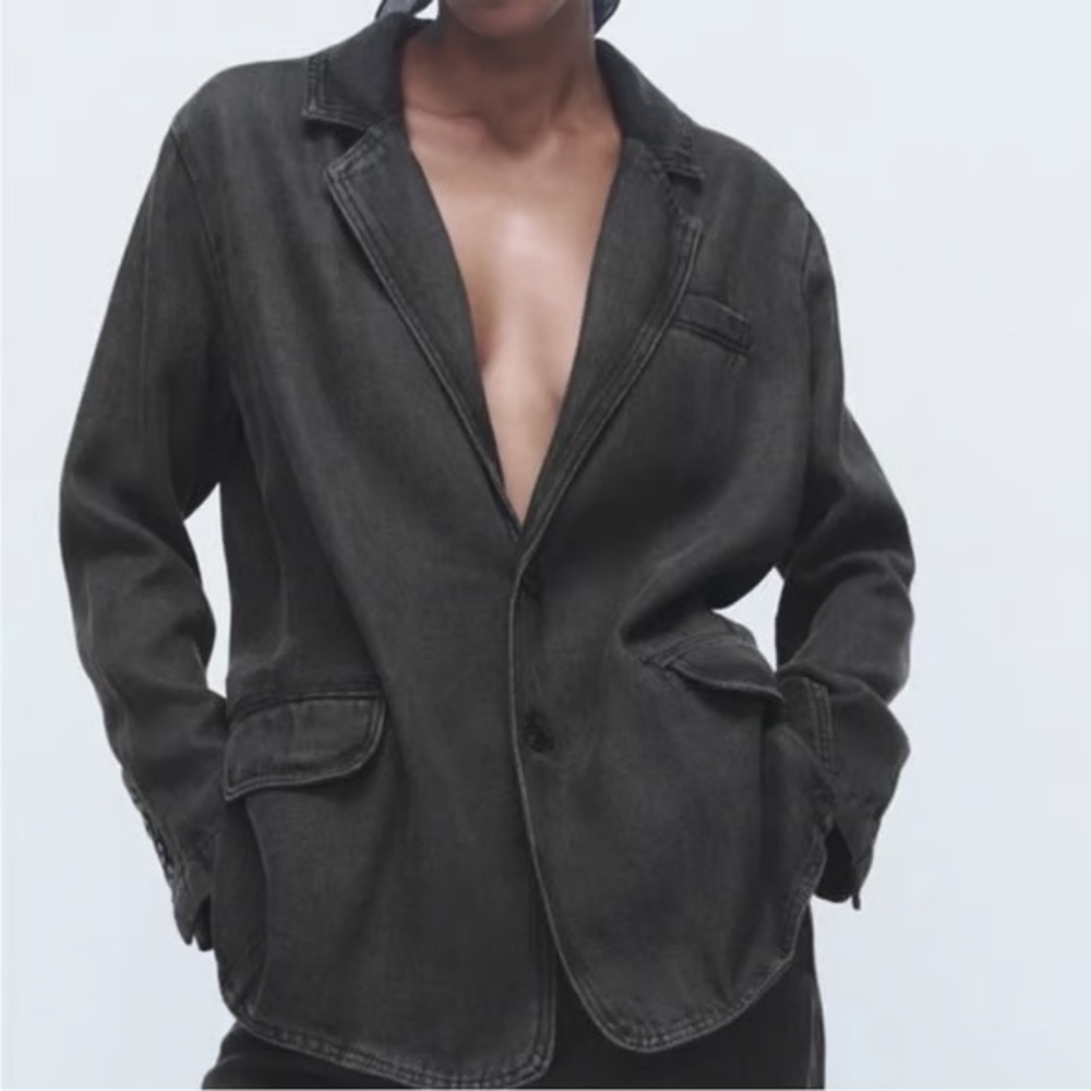 Zara Denim gray blazer